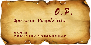 Opolczer Pompónia névjegykártya